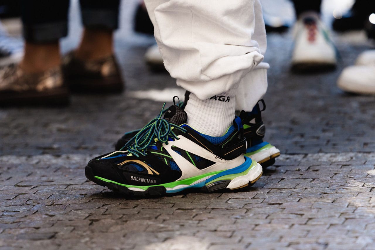 Sneaker Track Nero Blu da Uomo Balenciaga